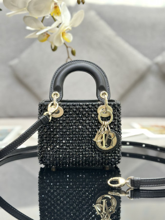 Lady D*0r Ultra-Mini Embroidered Micro-Beads 12 x 10.2 x 5 cm