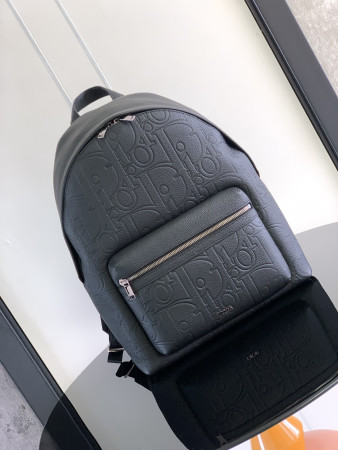Rider 2.0 Backpack Black D*0r Gravity Leather and Black Grained Calfskin 31 x 40 x 18 cm