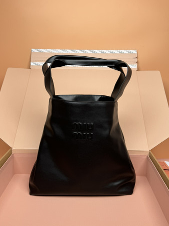 Miu Miu Leather Hobo Bag 39x38.5x11cm