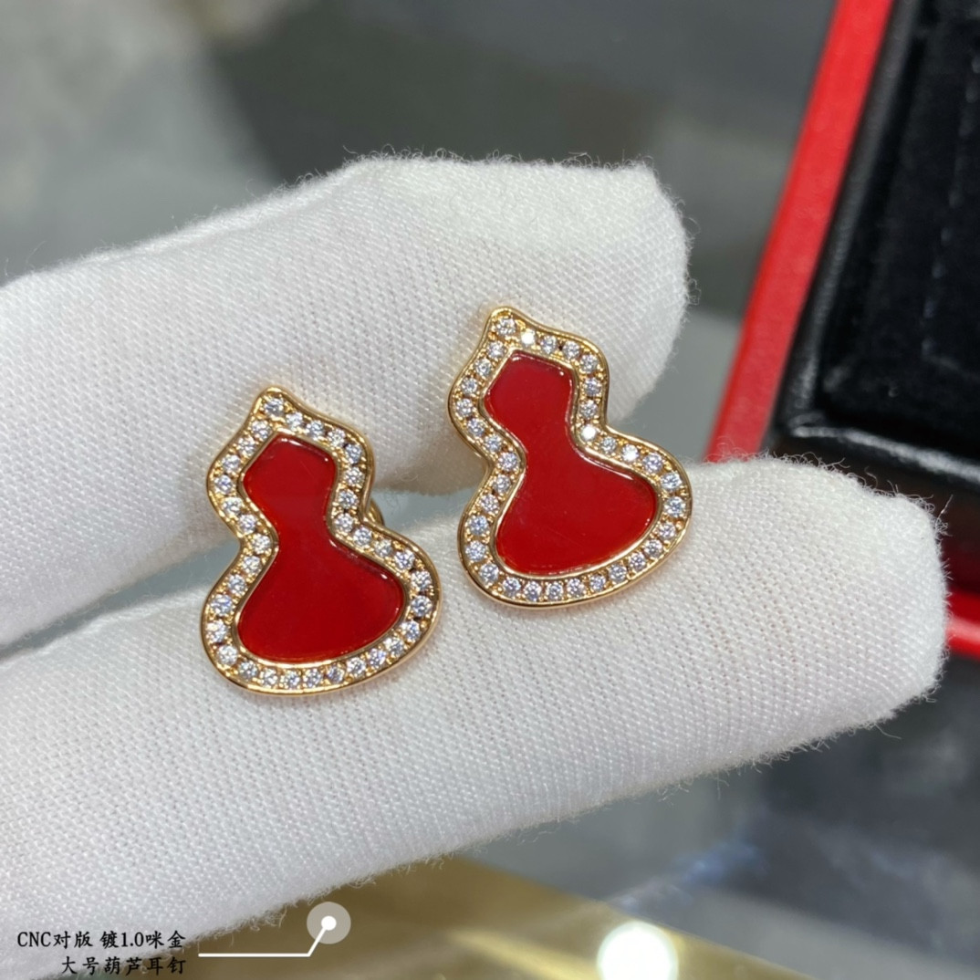 Qeelin Large Gourd Stud Earrings