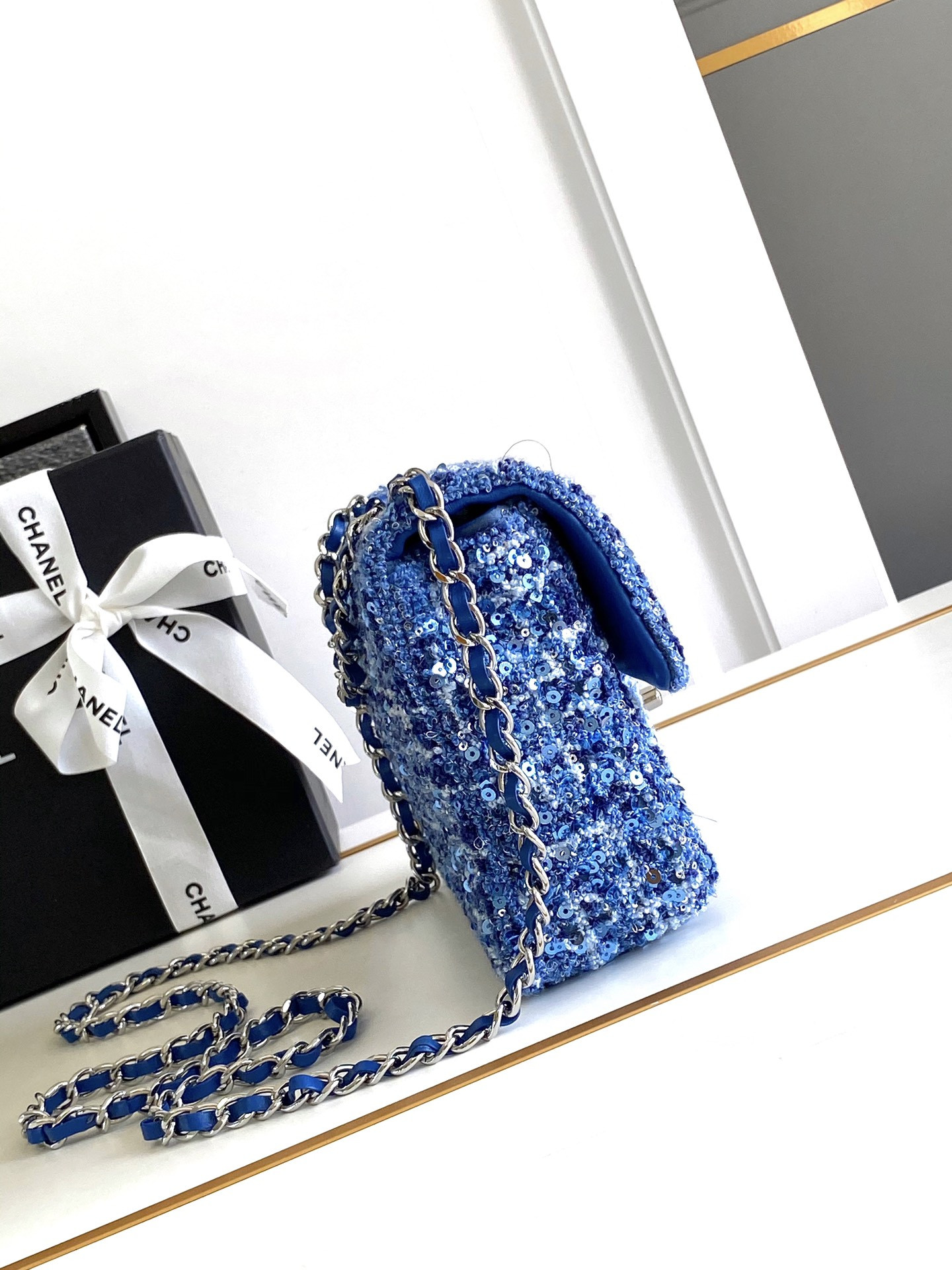 Ch*el mini cf  rose gold hardware 20x15x7cm