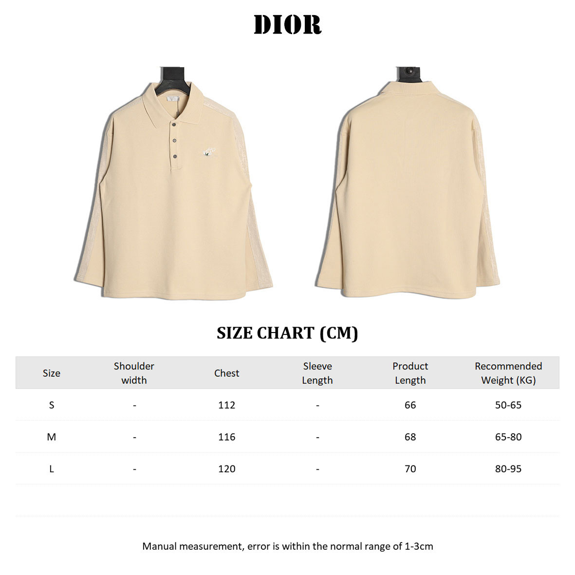 D*or long-sleeved polo shirt