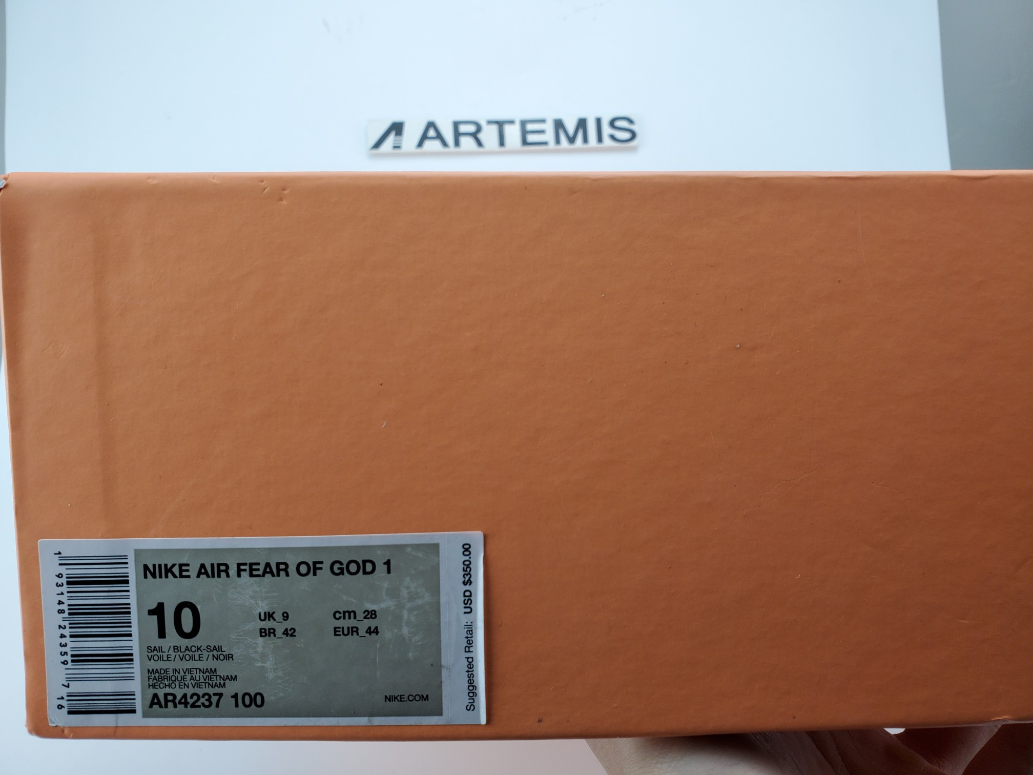 Air Fear Of God 1 Sail Black