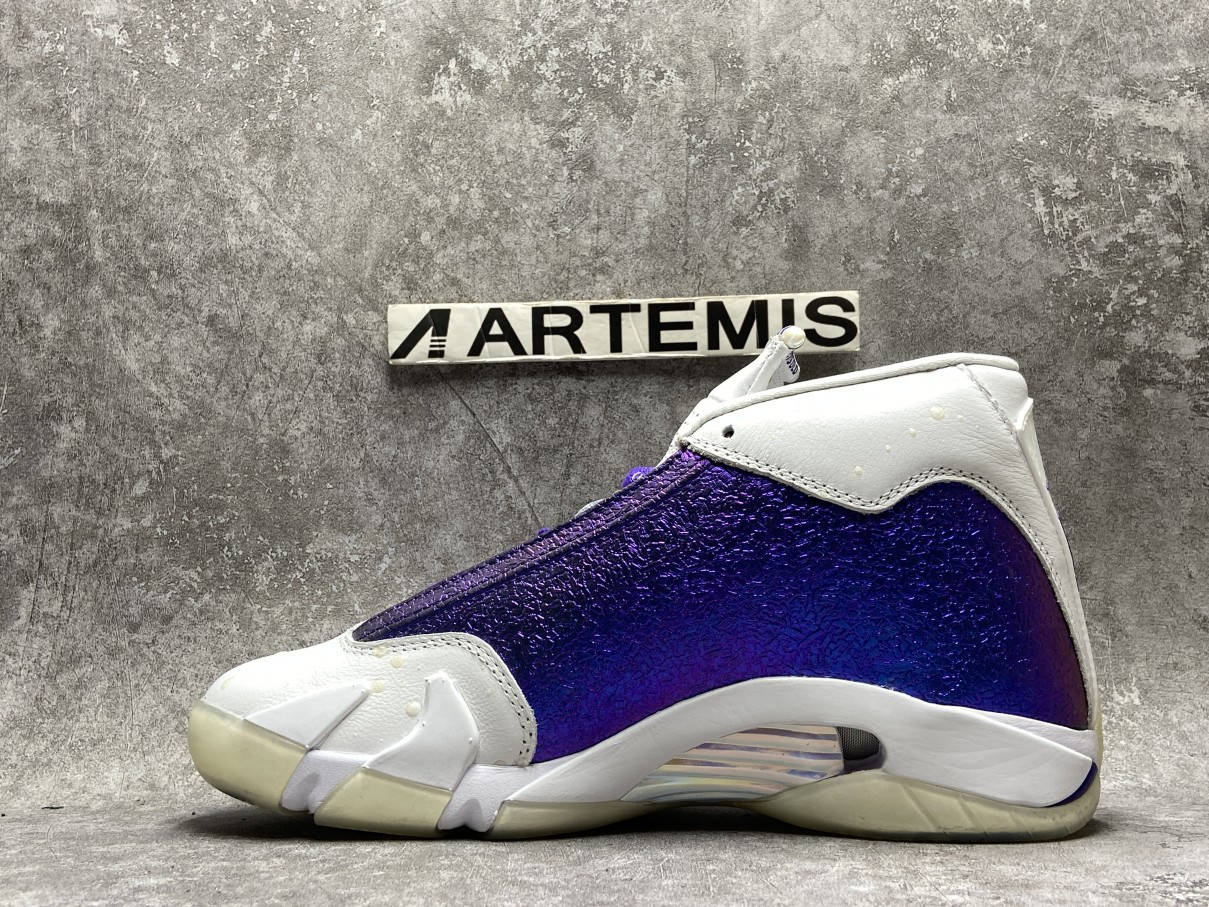 Air Jordan 14 White Purple