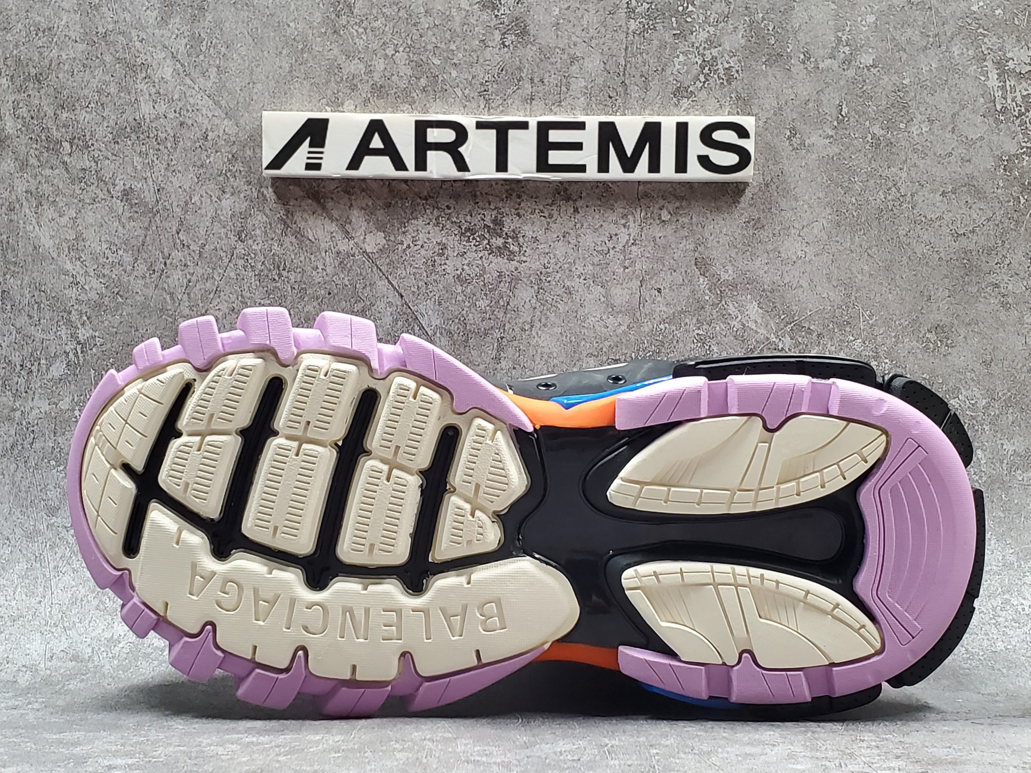 Balenciga Track Trainers Black Orange