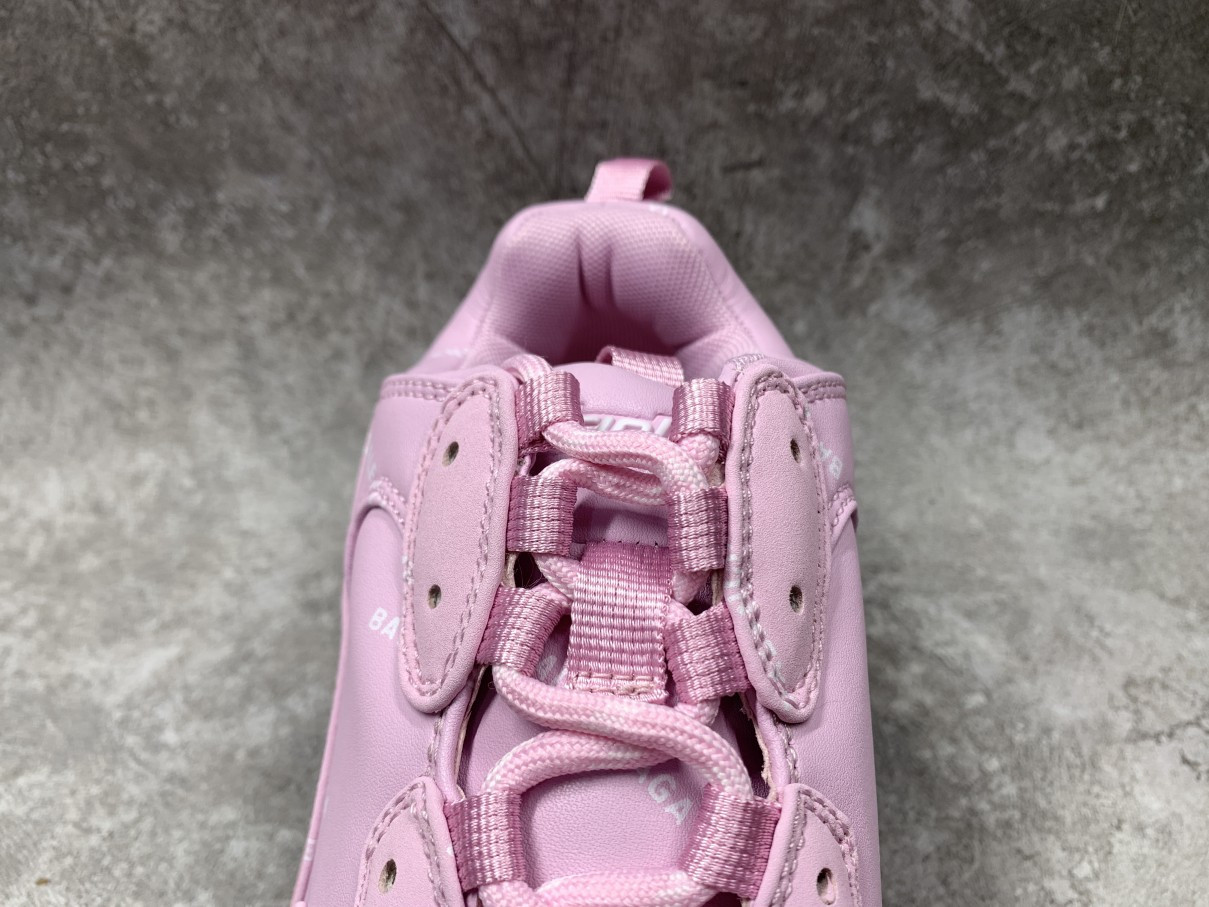 Balenciga Triple S Allover Logo Pink