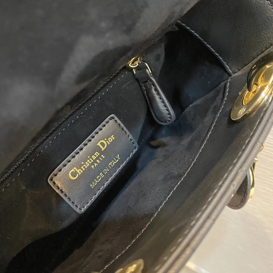 mini lady D*or D*oramour bag 6.5 x 6 x 3 inches