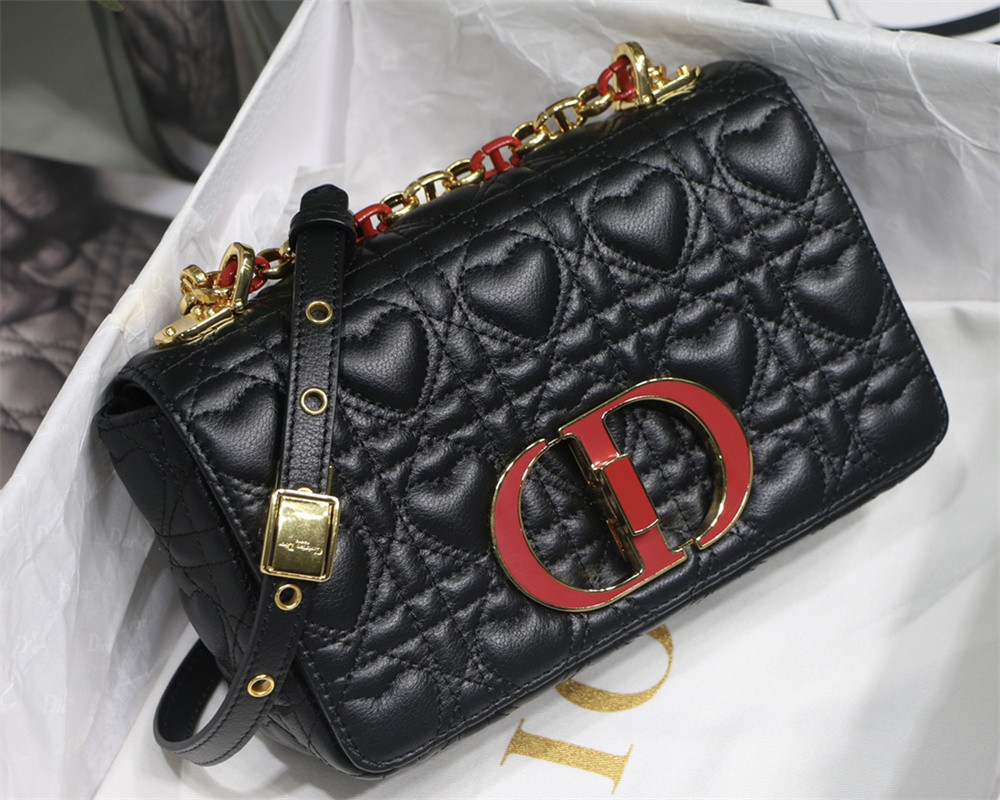 SMALL D*0r CARO BAG amour black 20 x 12 x 7 cm