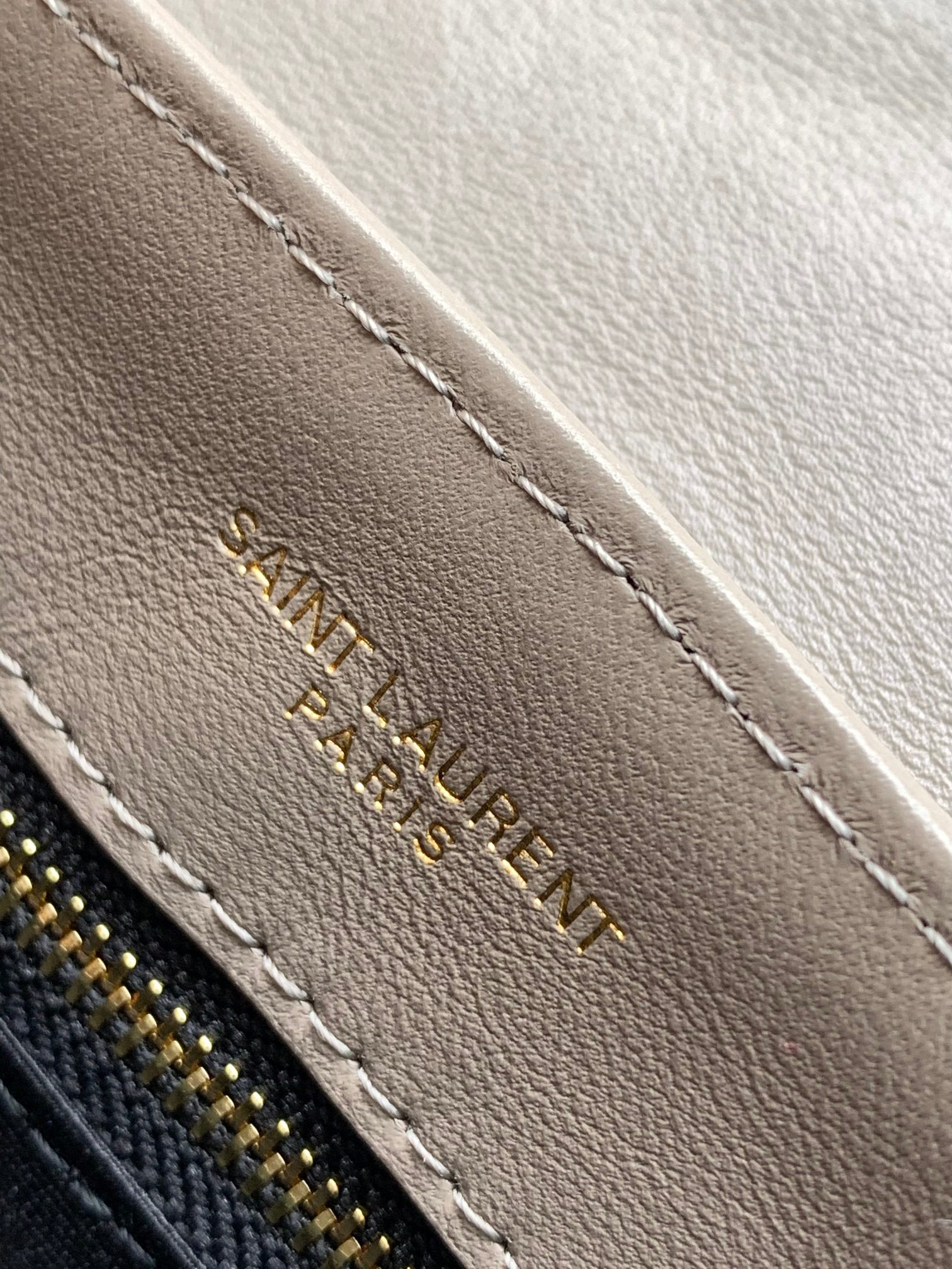 Y*L toy loulou in quilted leather greyish brown 7.9 x 5.5 x 3 inches