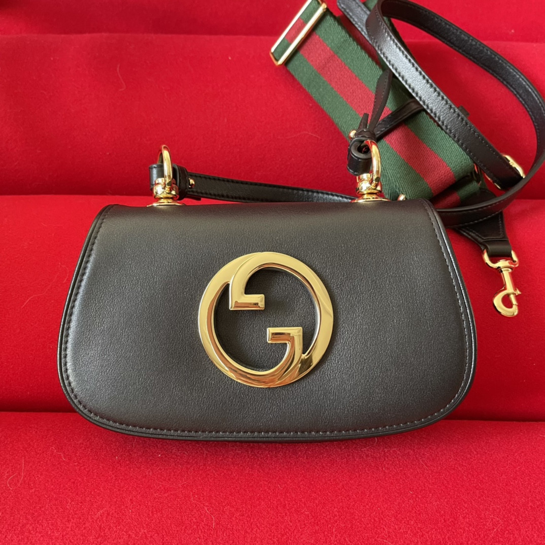 G*u*i BLONDIE MINI BAG BROWN 8.7"W x 5.1"H x 2.2"D