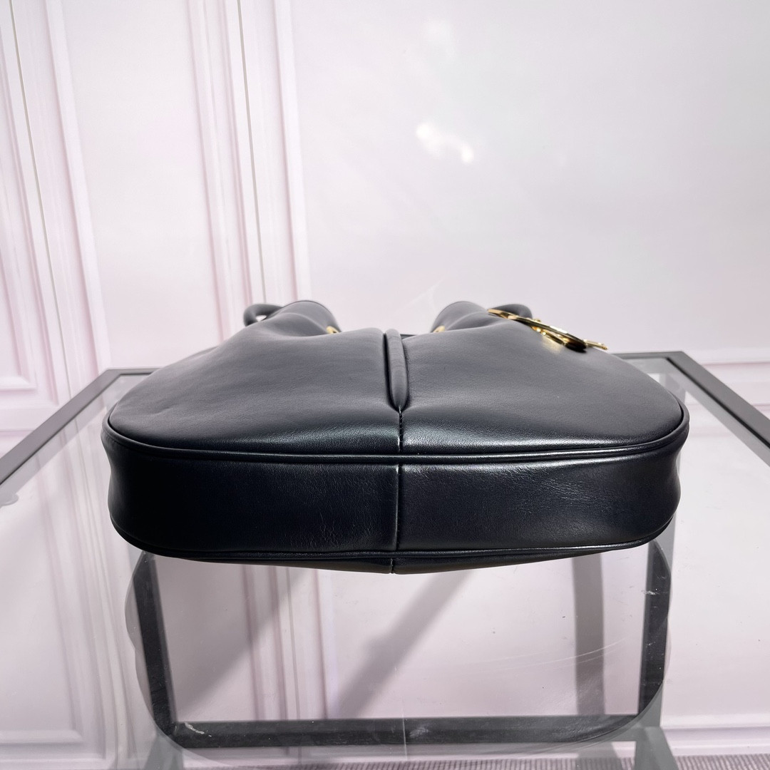 Medium D*0r Nolita Bag  Black Calfskin 11 x 10 x 2 inches