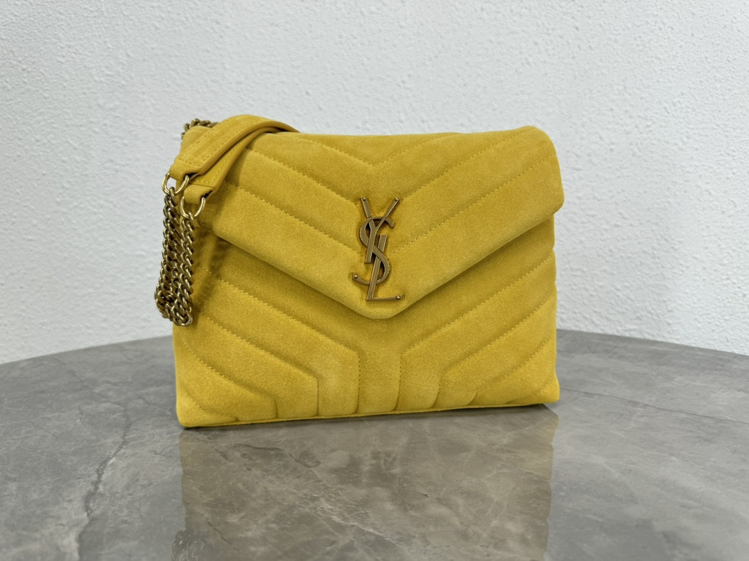 Y*L LOULOU QUILTED SUEDE 23x17x9cm